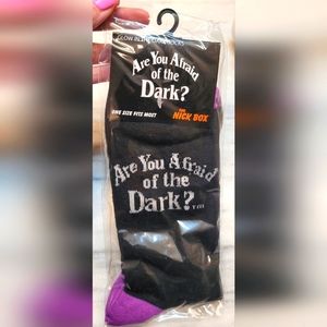 The Nick Box "Are You Afraid Of The Dark?" Glow In The Dark Crew Socks
